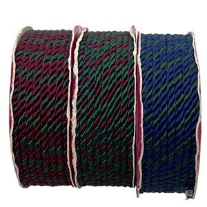 Hirschberg Schutz Cord Trim Vintage 6ft Rolls 3 Style Green Red Blue
